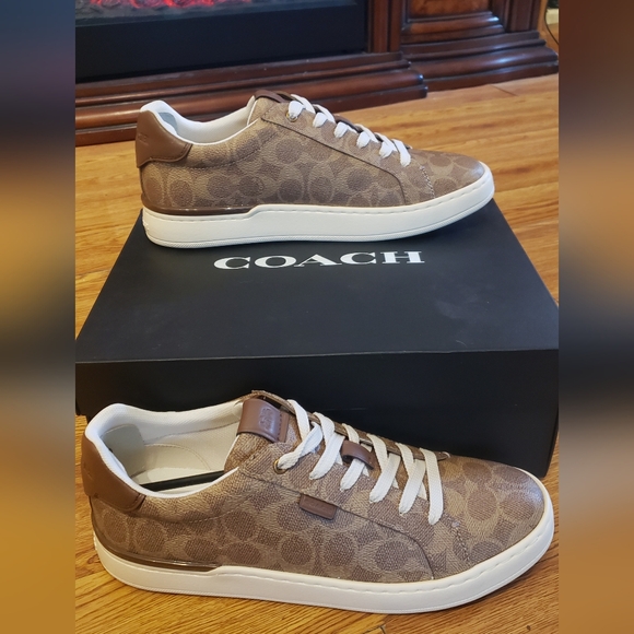 COACH WOMEN'S HIGHLINE SNEAKERS Color is Brown Khaki, Size US 9.5B EU 40NIB - Picture 3 of 7